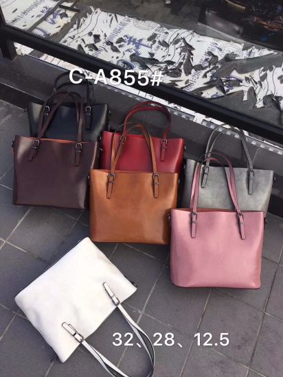 Lady Tote Large Capacity Handbag Female Handbags Ladies Handbag Women Handbag Pupular Lady Handbag Leahter Bag (WDL01153)