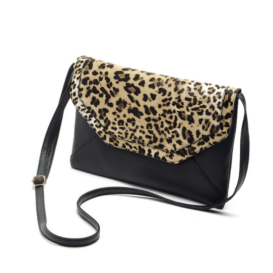 Lady Evening Bags Leopard Pattern Women PU Leather Handbags Female Classic Party Bag (WDL0963)