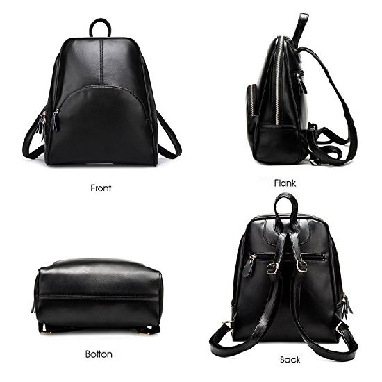 Fashion Lady Backpack PU Leather Women Backpack School Student Backpack Design Bag (WDL0547)