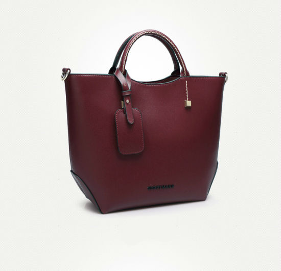 New Causal Lady′s PU Leather Tote Bag Daily Handbag (WDL0828)