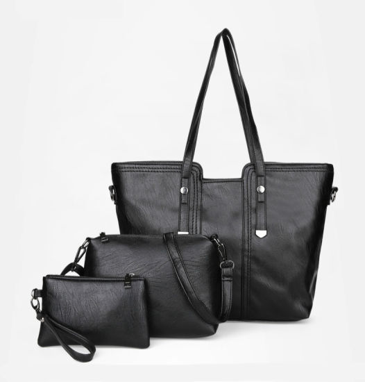 3PCS Set Lady Handbag Large Tote Bag PU Crossbody Bag Purse (WDL0831)