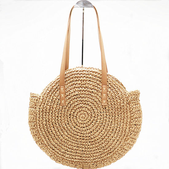 Ins Fashion Straw Bag Ladies Handbags Holiday Round Straw Bag Leisure Beach Bag