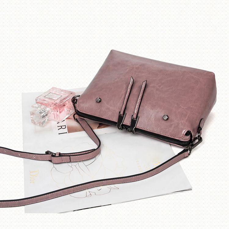 Second layer cowhide cross-body bag for lady