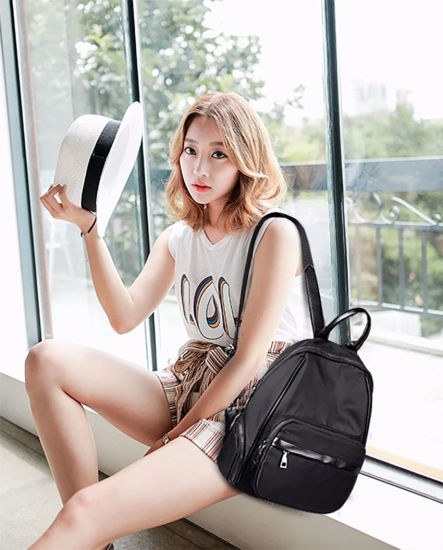 Simple Nylon Backpack Casual Women Travel Backpack (WDL0916)