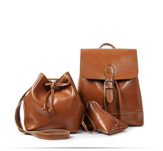 3PCS Set Lady Backpack Bucket Purse Fashion Shoulder Bag (WDL0845)