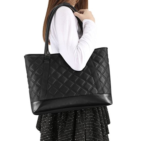 Stitching Fashion Lady Laptop Tote Shoulder Bag Mummy Bag Popular Handbag (WDL0329)