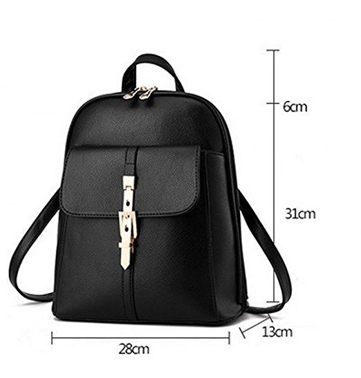Promotional Lady Backpack Women PU Leahter Backpack School Student Backpack (WDL0549)