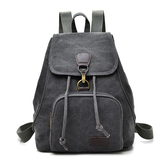 Women Canvas Backpacks Schoolbag for Teenagers Girls Travel Rucksack (WDL0937)