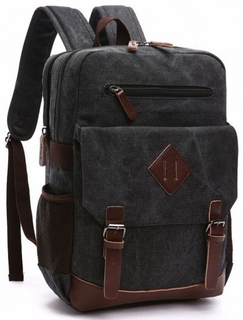 Large Vintage Canvas Backpack School Laptop Bag Hiking Travel Rucksack (WDB0035)