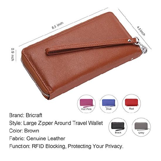 Purse Wallet Coin Pocket Clutch Wallet Card Holder Women′s Blocking Small Compart Leather Wallet Ladies Mini Purse with ID Window (WDL01084)