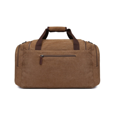 Canvas Duffel Bag, Vintage Canvas Weekender Bag Travel Sports Duffel with Shoulder Strap Outside Travel Bag (WDL01247)