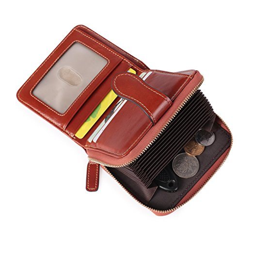 Fashion Purse Wallet Coin Pocket Clutch Wallet Card Holder Women′s Small Compart Leather Wallet Ladies Mini Purse with ID Window (WDL01085)