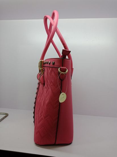 PU Leather Handbag Lady Shoulder Handbag Rivet Decoration Handbag Lady Handbag 2018 Fashion Designer Bag (WDL0455)