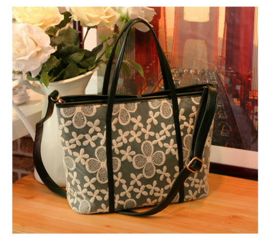 New Arrival Fancy Lace Lady Handbags Women Tote Designer Causal Bag (WDL0979)