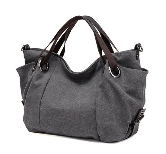 Fashion Lady Canvas Tote Hot Sell Shoulder Women Handbag (WDL0305)